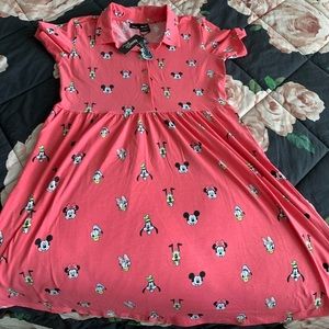 Disney Pink Character Print Dress